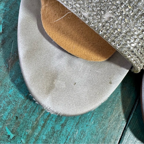 Steve Madden Women's Irenee Heeled Sandal, Silver Rhinestone Size 8 - Picture 4 of 14